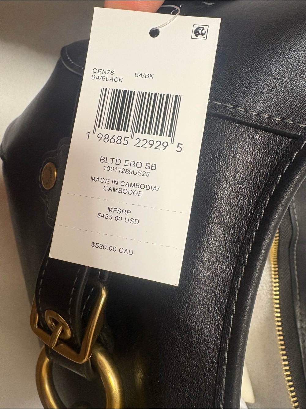 Coach Black Belted Ergo Shoulder Bag - Picture 4 of 4